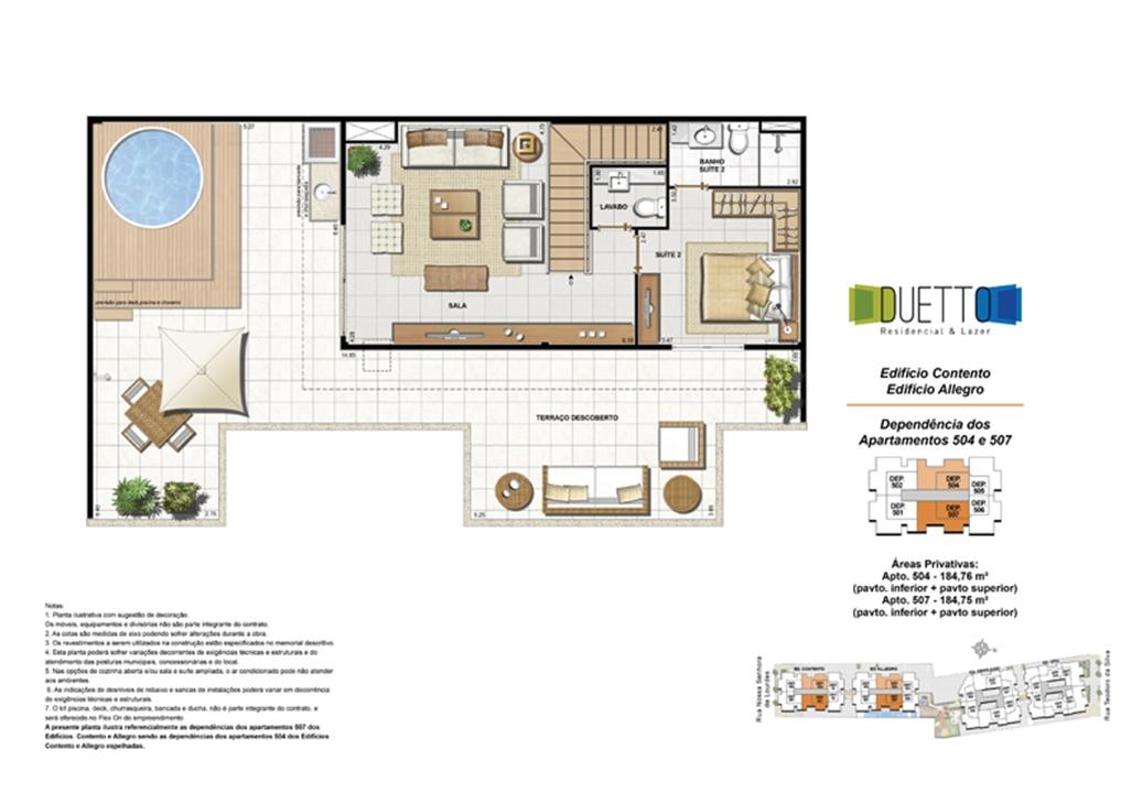 Cobertura Duplex - 2 Quartos com suíte - 184m² - pavto Inferior + pavto superior (2) | Duetto Residencial & Lazer – Grajaú - Rio de Janeiro - Rio de Janeiro Cobertura Duplex - 2 Quartos com suíte - 184m² - pavto Inferior + pavto superior (2) | Duetto Residencial & Lazer – Apartamento no Grajaú - Rio de Janeiro - Rio de Janeiro