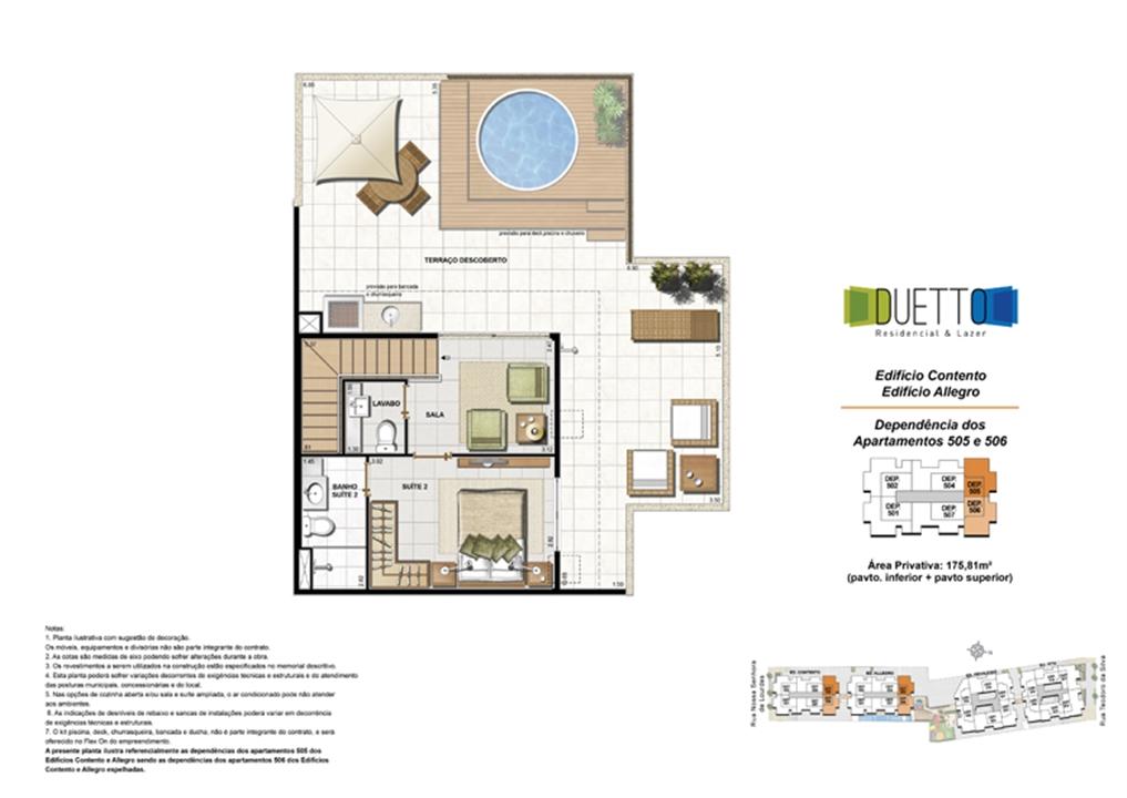 Cobertura Duplex - 3 Quartos com suíte - 175,81m² - pavto Inferior + pavto superior (2) | Duetto Residencial & Lazer – Grajaú - Rio de Janeiro - Rio de Janeiro Cobertura Duplex - 3 Quartos com suíte - 175,81m² - pavto Inferior + pavto superior (2) | Duetto Residencial & Lazer – Apartamento no Grajaú - Rio de Janeiro - Rio de Janeiro