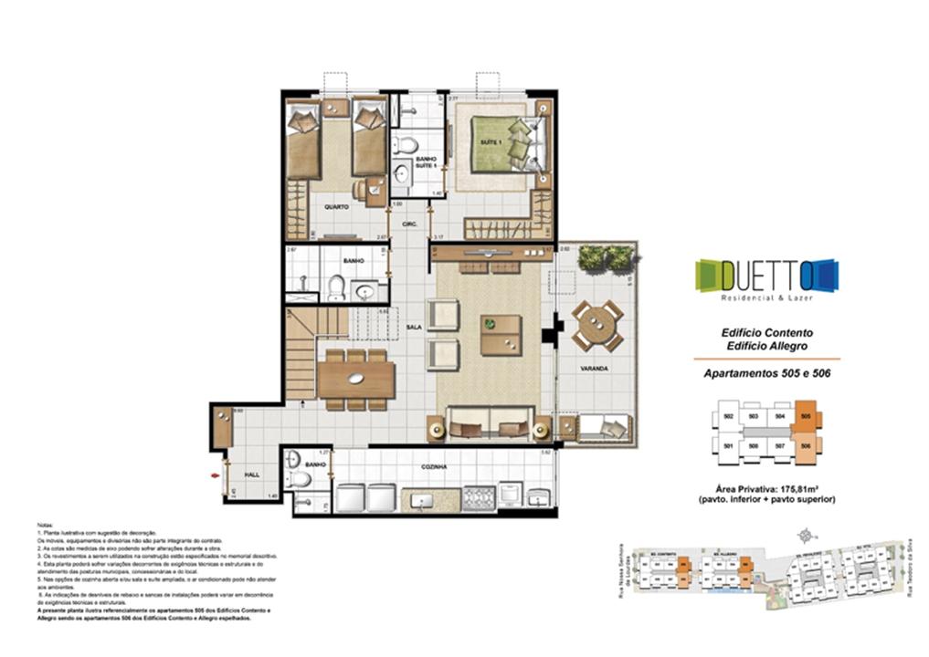Cobertura Duplex - 3 Quartos com suíte - 175,81m² - pavto Inferior + pavto superior | Duetto Residencial & Lazer – Grajaú - Rio de Janeiro - Rio de Janeiro Cobertura Duplex - 3 Quartos com suíte - 175,81m² - pavto Inferior + pavto superior | Duetto Residencial & Lazer – Apartamento no Grajaú - Rio de Janeiro - Rio de Janeiro