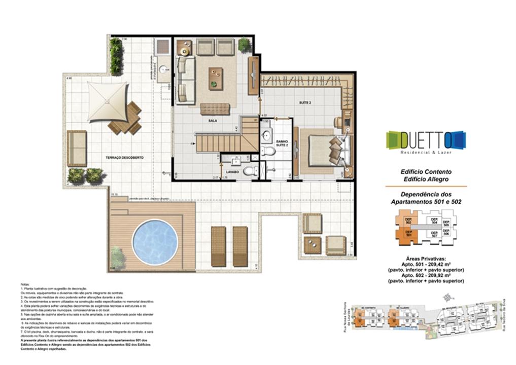 Cobertura Duplex - 3 Quartos com suíte - 209m² - pavto Inferior + pavto superior (2) | Duetto Residencial & Lazer – Grajaú - Rio de Janeiro - Rio de Janeiro Cobertura Duplex - 3 Quartos com suíte - 209m² - pavto Inferior + pavto superior (2) | Duetto Residencial & Lazer – Apartamento no Grajaú - Rio de Janeiro - Rio de Janeiro