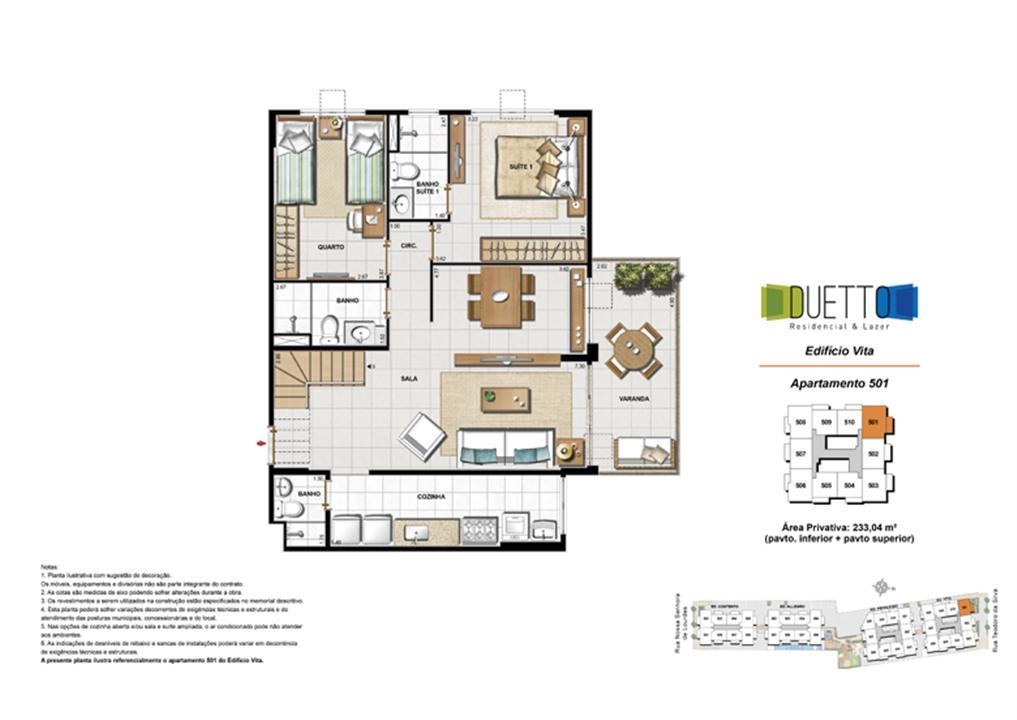 Cobertura Duplex - 3 Quartos com suíte - 233,04m² -pavto inferior+ pavto superior | Duetto Residencial & Lazer – Grajaú - Rio de Janeiro - Rio de Janeiro Cobertura Duplex - 3 Quartos com suíte - 233,04m² -pavto inferior+ pavto superior | Duetto Residencial & Lazer – Apartamento no Grajaú - Rio de Janeiro - Rio de Janeiro