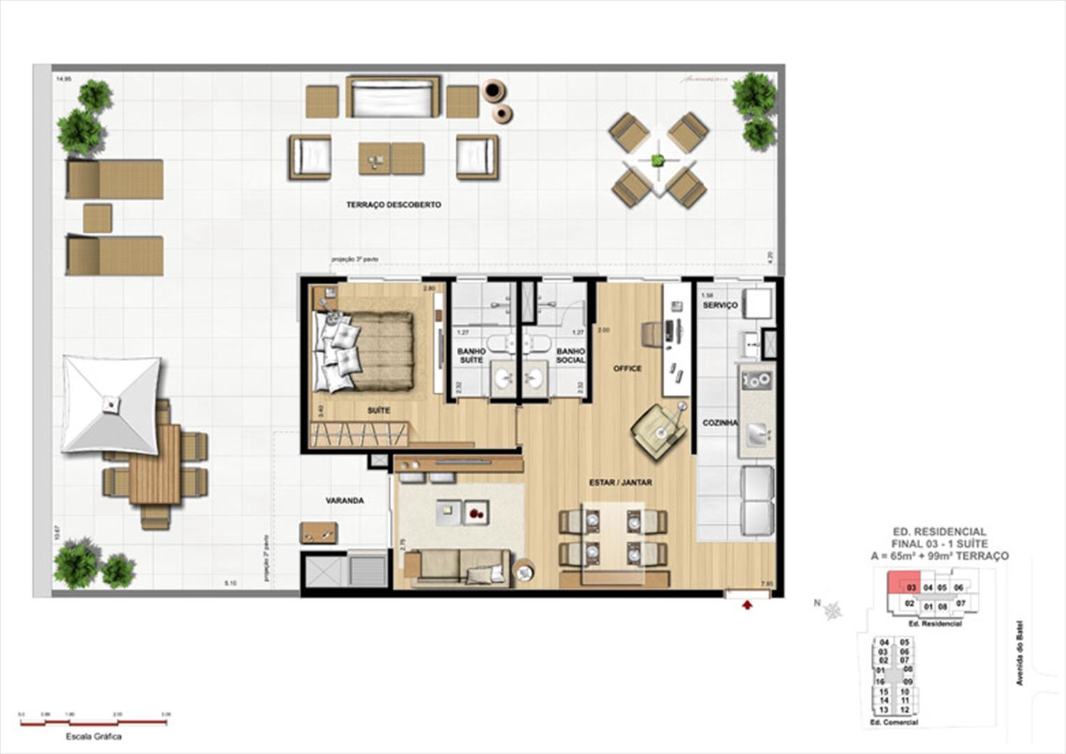 Apartamento 1 Suíte com terraço | 1550 Batel (Home Batel) – Apartamento no  Batel - Curitiba - Paraná