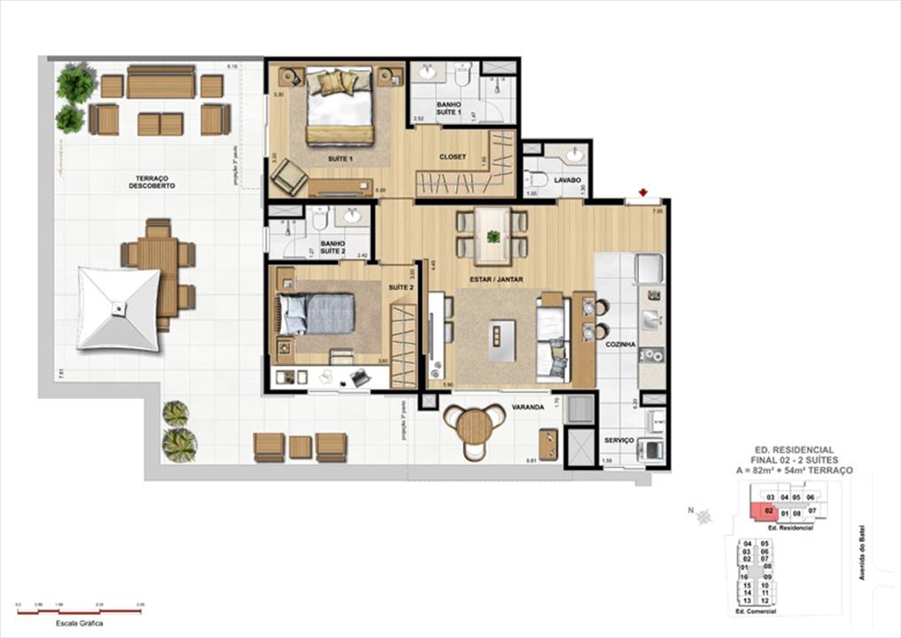 Apartamento 2 Suítes com Terraço | 1550 Batel (Home Batel) – Batel - Curitiba - Paraná Apartamento 2 Suítes com Terraço | 1550 Batel (Home Batel) – Apartamento no Batel - Curitiba - Paraná
