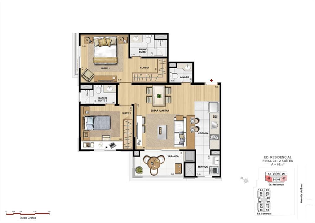 Apartamento 2 Suítes e 2 Suítes Garden | 1550 Batel (Home Batel) – Batel - Curitiba - Paraná Apartamento 2 Suítes e 2 Suítes Garden | 1550 Batel (Home Batel) – Apartamento no Batel - Curitiba - Paraná