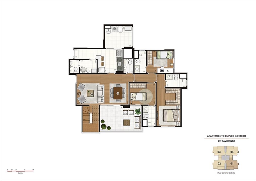 Duplex Inferior – 215m² - 3 suítes | Gioia – Aclimação - São Paulo - São Paulo Duplex Inferior – 215m² - 3 suítes | Gioia – Apartamento na Aclimação - São Paulo - São Paulo