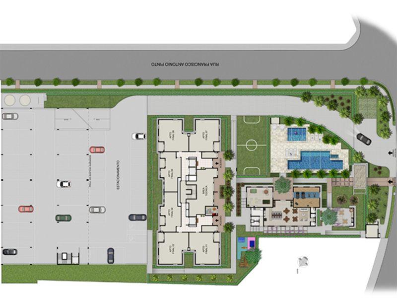 Planta:  | Vita Parque - Apartamento no Parque Industrial - Campinas SP