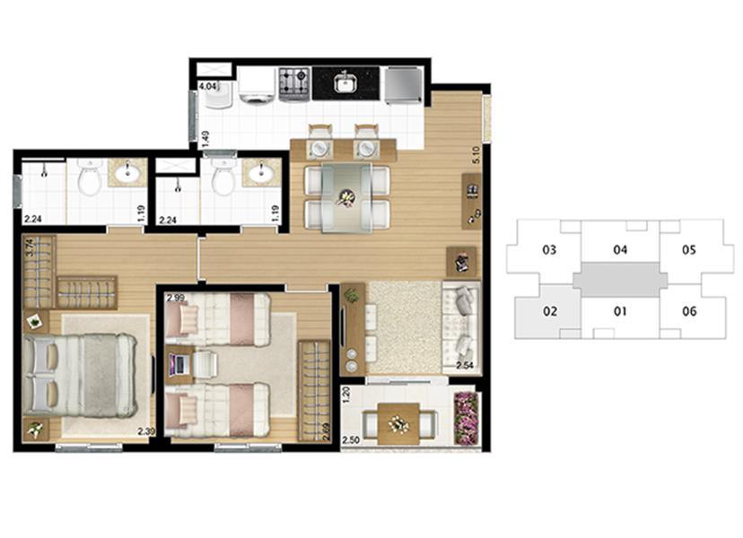 Planta: | Invite Taquaral - Taquaral - Campinas SP Planta: | Invite Taquaral - Apartamento no Taquaral - Campinas SP