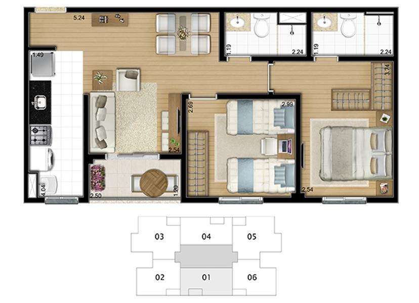 Planta: | Invite Taquaral - Taquaral - Campinas SP Planta: | Invite Taquaral - Apartamento no Taquaral - Campinas SP