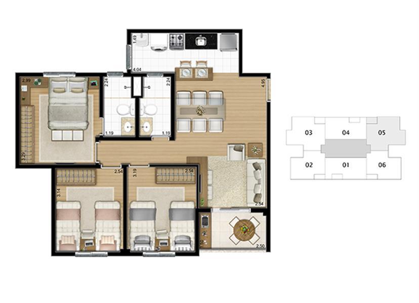 Planta: | Invite Taquaral - Taquaral - Campinas SP Planta: | Invite Taquaral - Apartamento no Taquaral - Campinas SP