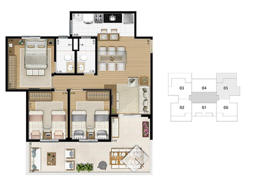 Planta: | Invite Taquaral - Taquaral - Campinas SP Planta: | Invite Taquaral - Apartamento no Taquaral - Campinas SP